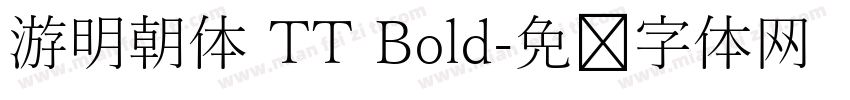 游明朝体 TT Bold字体转换